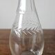 Antique crystal carafe engraved with a laurel leaf frieze