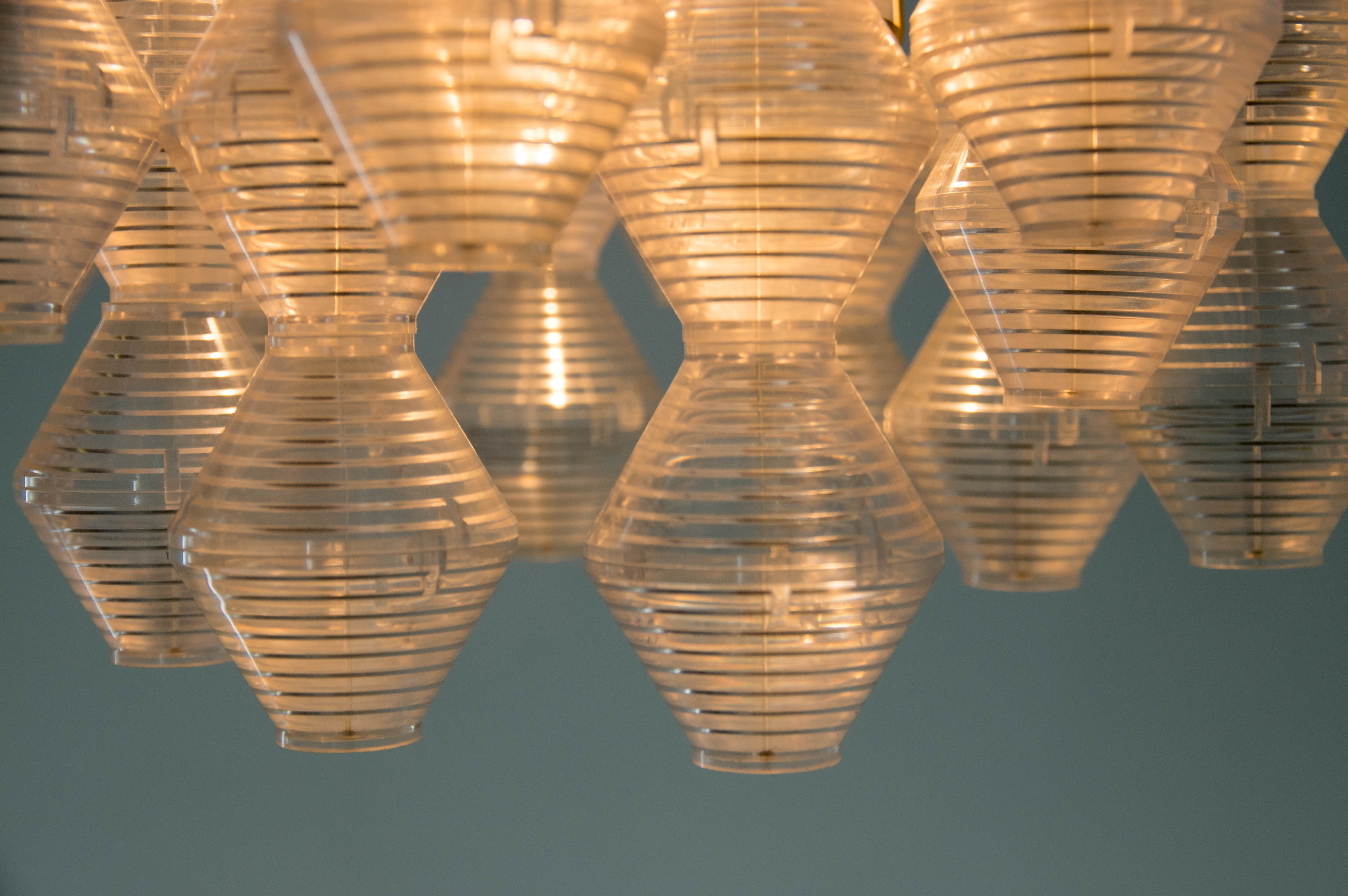Space Age Chandelier by Napako, 1970s