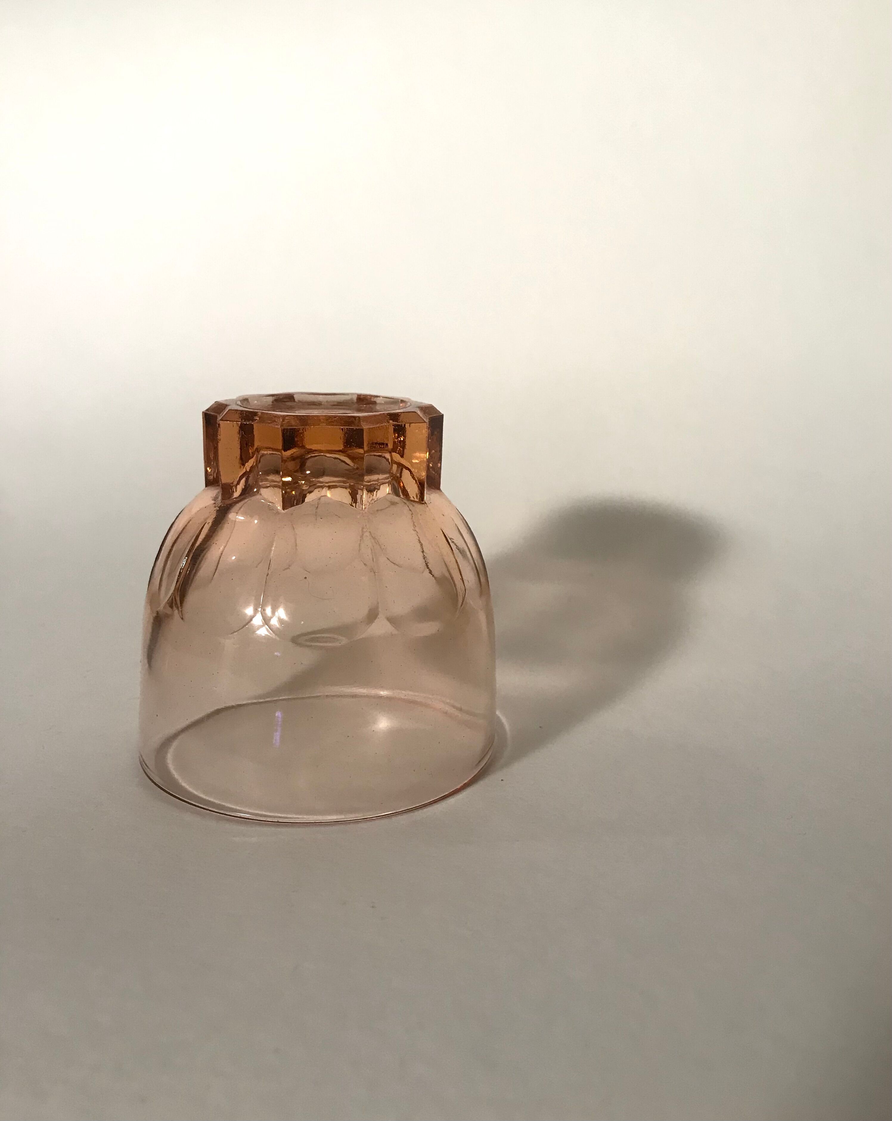 Set de 6 verres à eau rose art déco