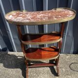 Coffee table, kidney-shaped, side table, marble top