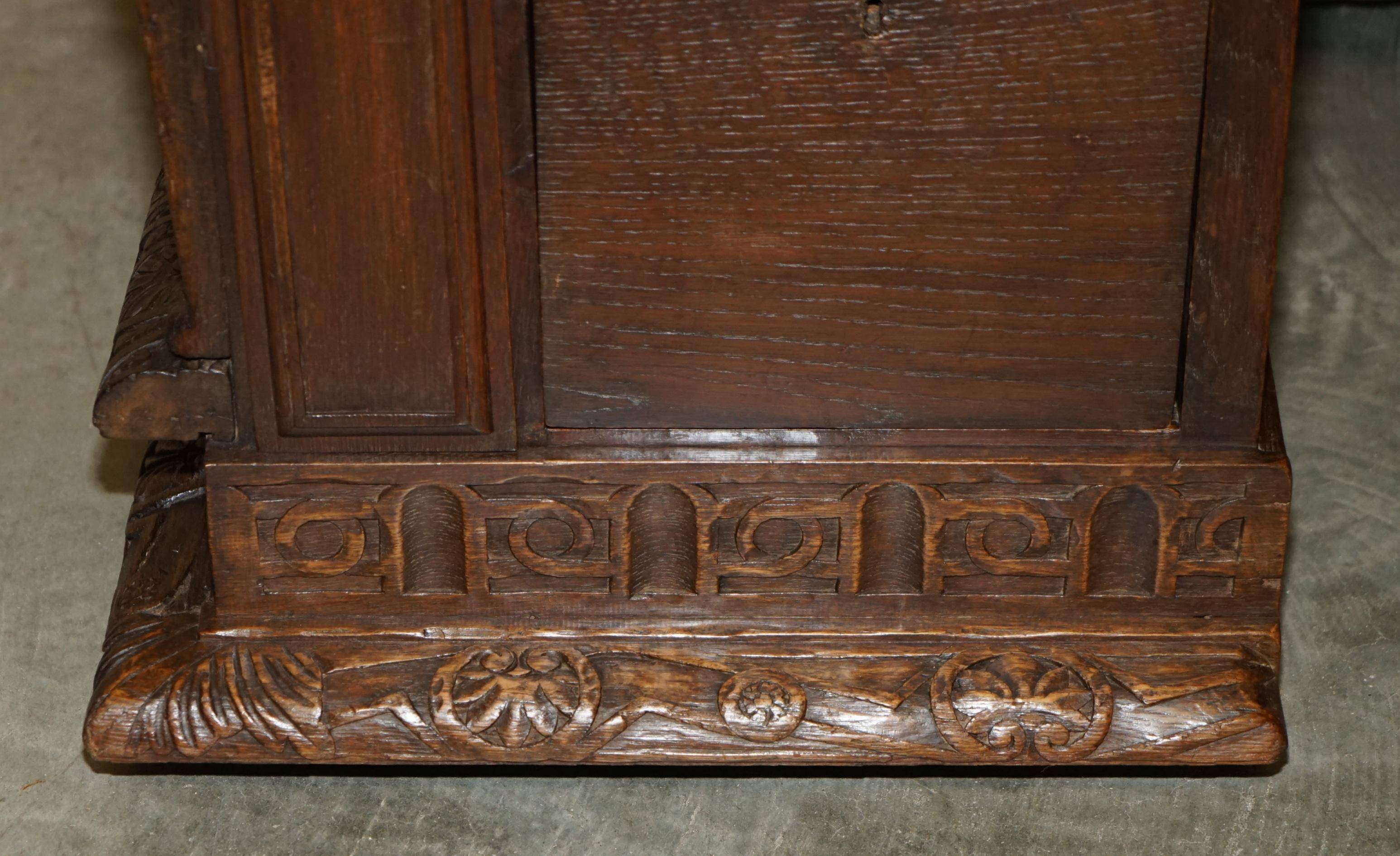 Cassone Bureau Italian Hand-Carved 16th Century