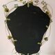 Miroir en tole vintage avec des fleurs, vers 1970