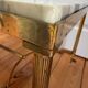 French neoclassical coffee table in brass and marble, circa 1960-70.