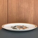 Grand plat ovale fleuri Gien