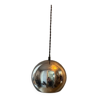 Suspension globe métal Space age année 80