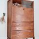 Scandinavian secretary desk - showcase chest of drawers
