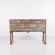 Bench - Original red paint - Pine wood - 1860s