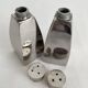 Vintage chrome metal salt and pepper shakers