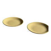 Set of 2 large yellow plates without brand D25.5