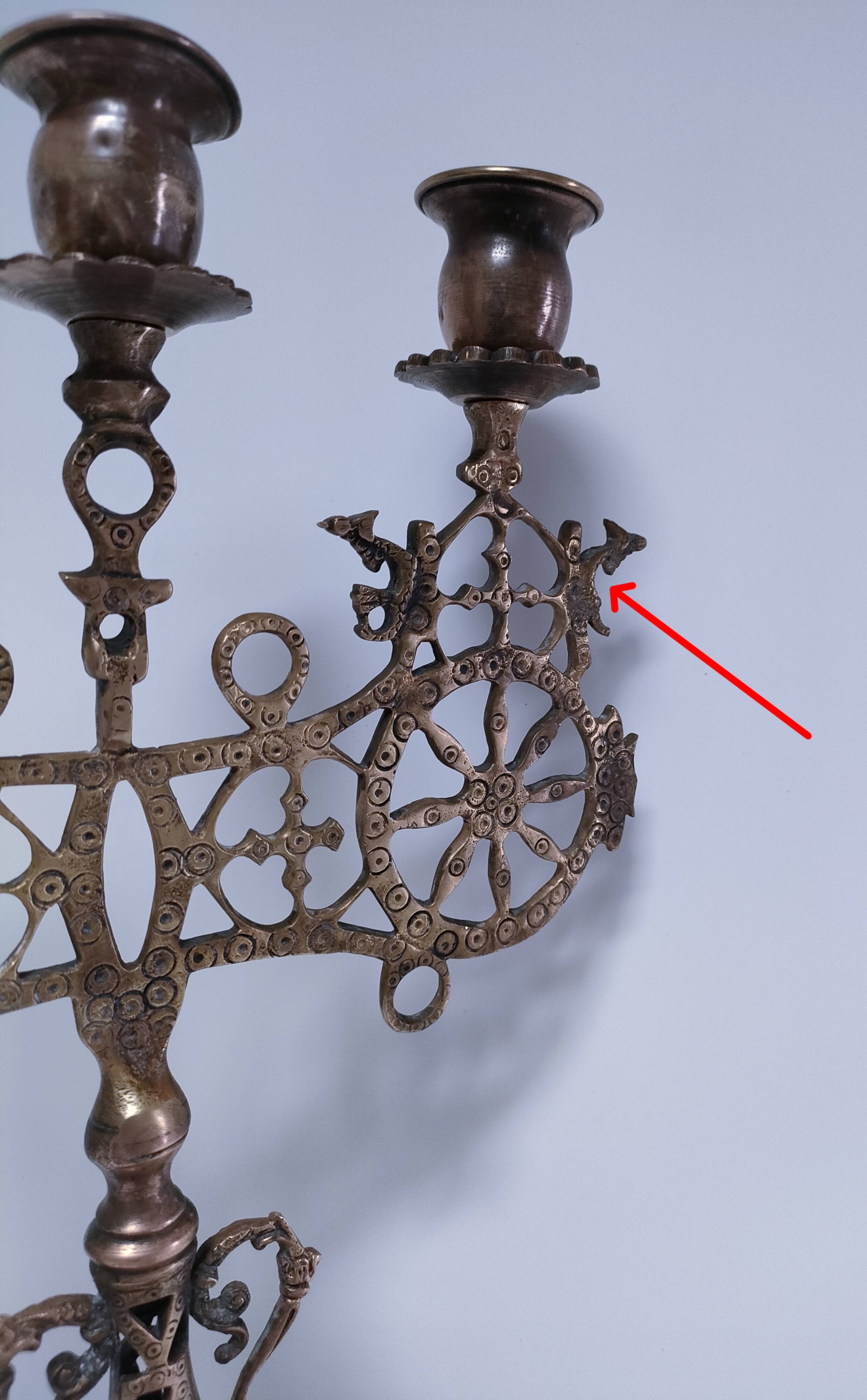 candelabrum decorative peacock wheels solid brass three lights