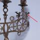 candelabrum decorative peacock wheels solid brass three lights