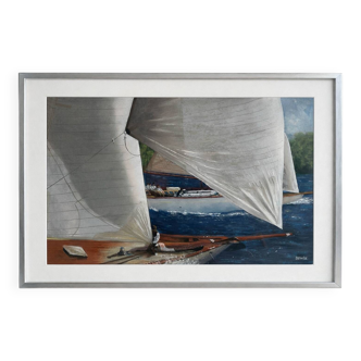 Marine Pastel - Framed Nautical Painting