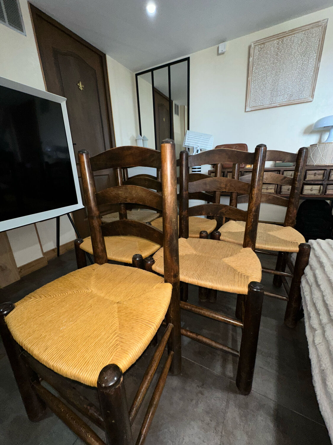 6 chairs by designer Georges Robert - 1950