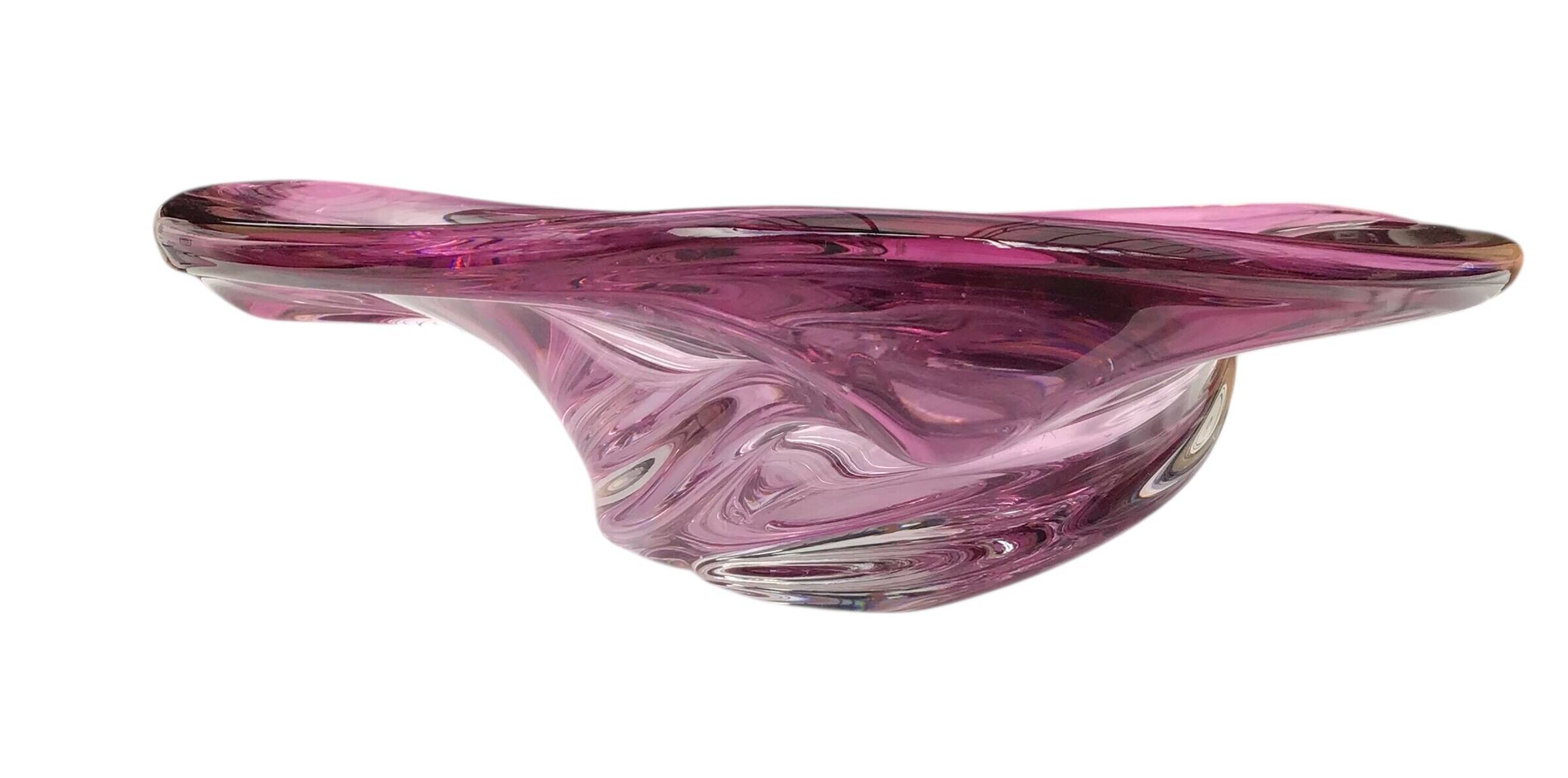 Val Saint-Lambert crystal centrepiece – Wave model circa 1950