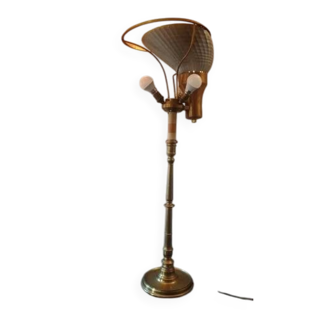 Floor lamp Table lamp signed Malabert house 1930 Art Deco DLG rings Quinet