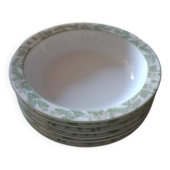 Set of deep plates from Limoges porcelain