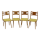 Ensemble de quatre chaises de salle à manger rares restaurées des années 1960, Tchécoslovaquie