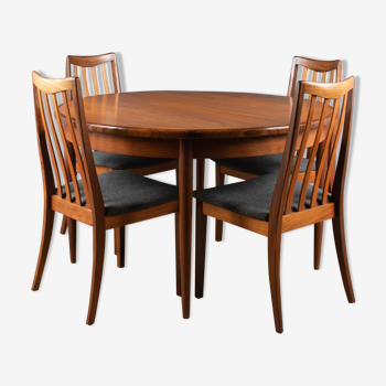 Table à manger et 4 quatre chaises par Victor Wilkins, G-plan 1960