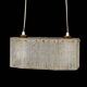 Plafonnier en verre moulé et laiton par Orrefors Suède 1960
