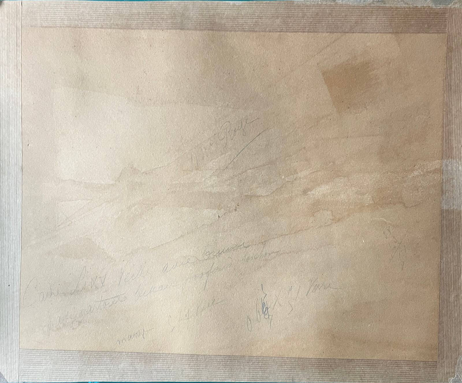 Tableau aquarelles signée Christen "Chemin en sous bois" XIX° siècle
