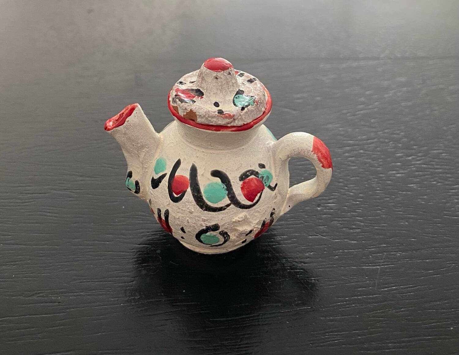 1 miniature terracotta dollhouse tea service