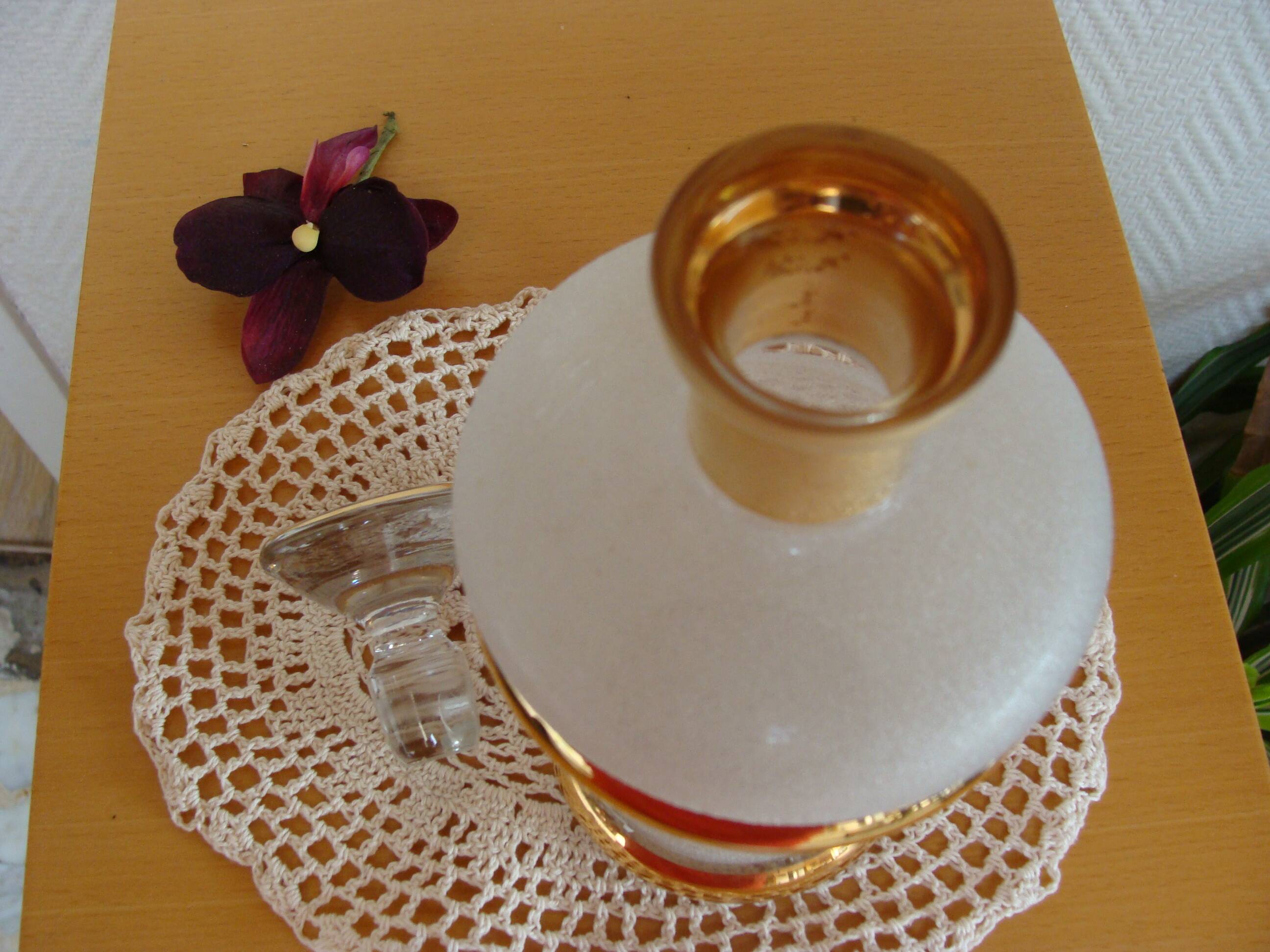 Art Deco Frosted Glass Liqueur Decanter