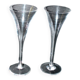Set of 2 champagne flutes - crystal champagne glasses H22.5cm