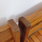 Set of 4 vintage pine chairs from the 70s