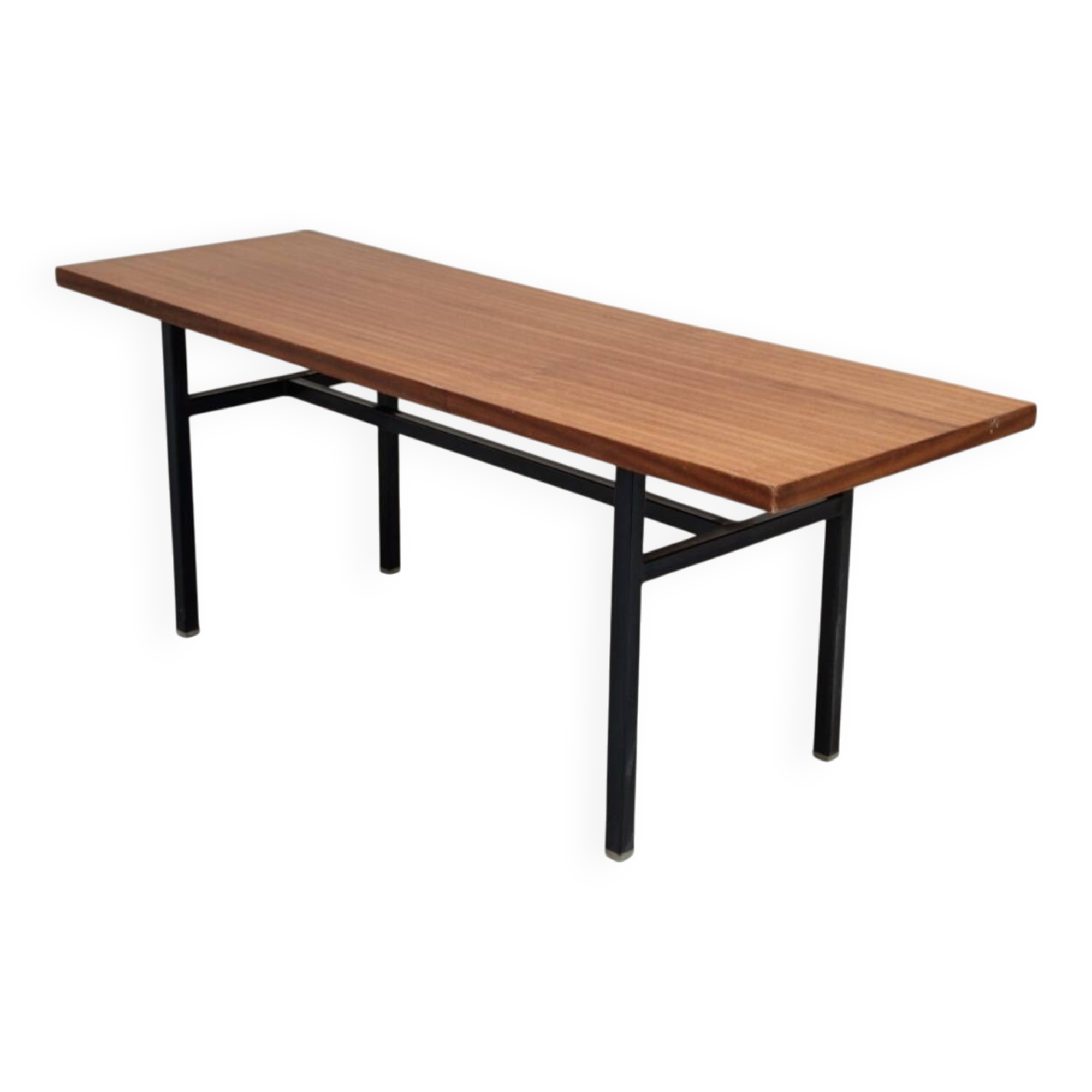 Metal and wood coffee table, former Czechoslovakia 1970