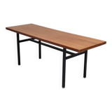 Table basse en métal et bois, ex Tchécoslovaquie 1970