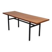 Table basse en métal et bois, ex Tchécoslovaquie 1970