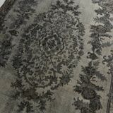 Gray & Black Oriental Vintage Rug, 220x317Cm