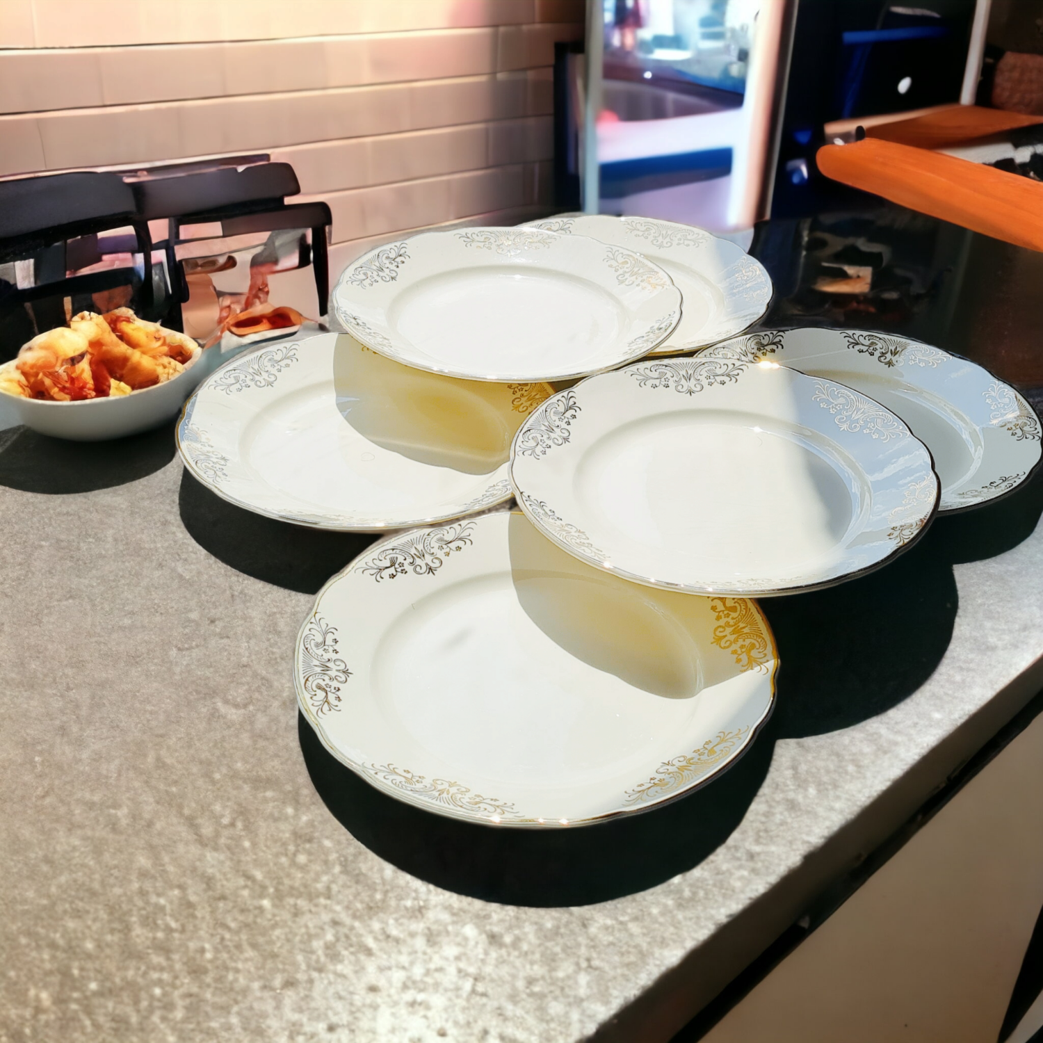 Set of 6 flat plates villeroy and boch