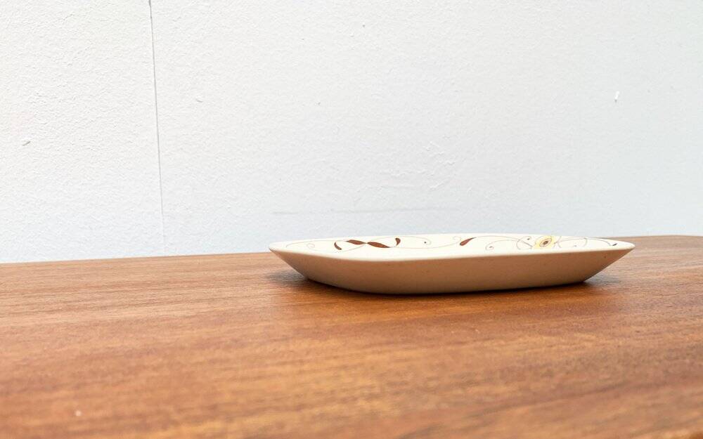 Hand-Painted Plate Pink Flamingo Master Chef in Norwegian Ceramic by Inger Waage from Stavanger Flint