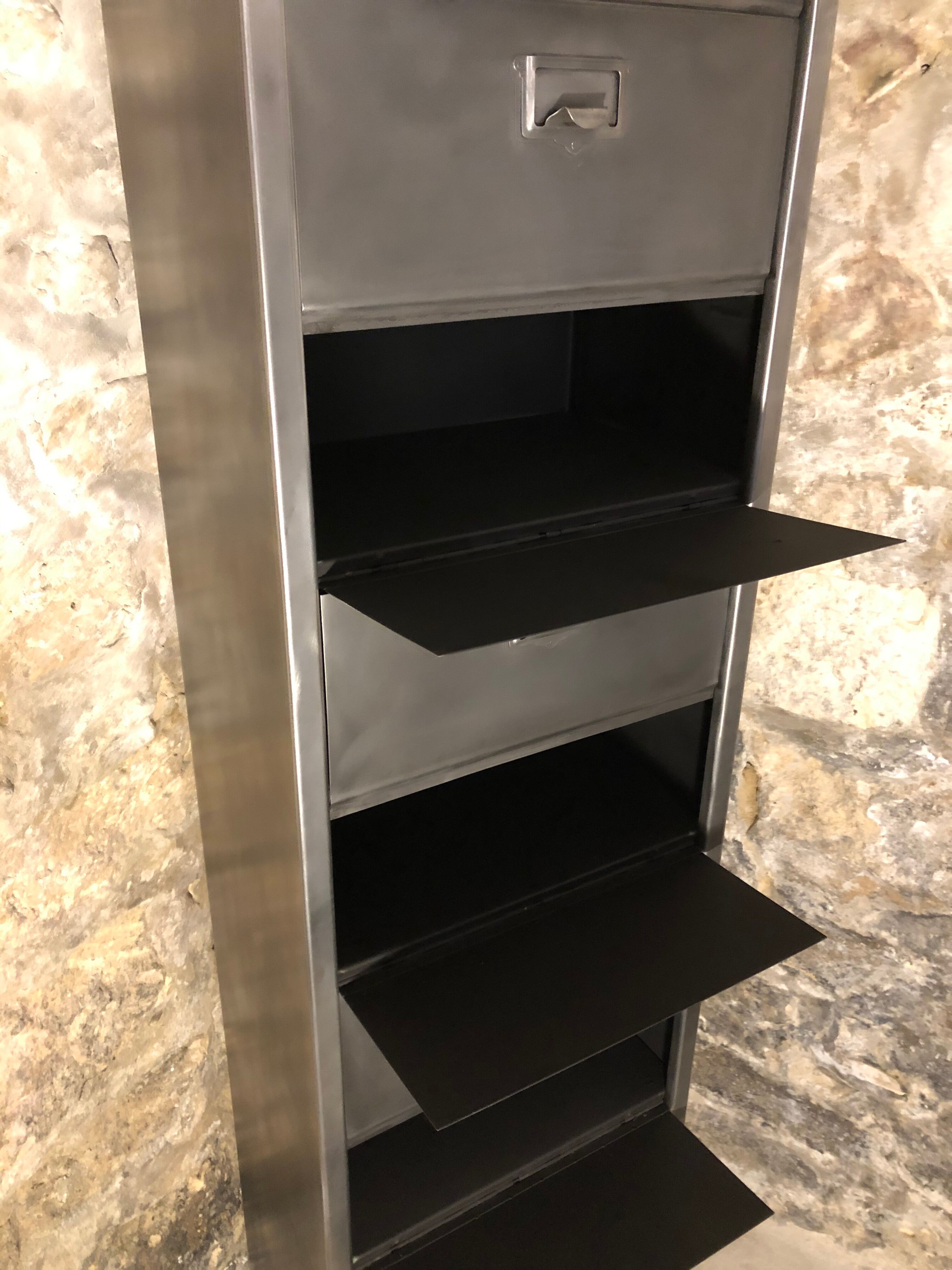 Furniture Ronéo industrial flaps wood metal