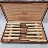 12 ivory Bakelite meat knives