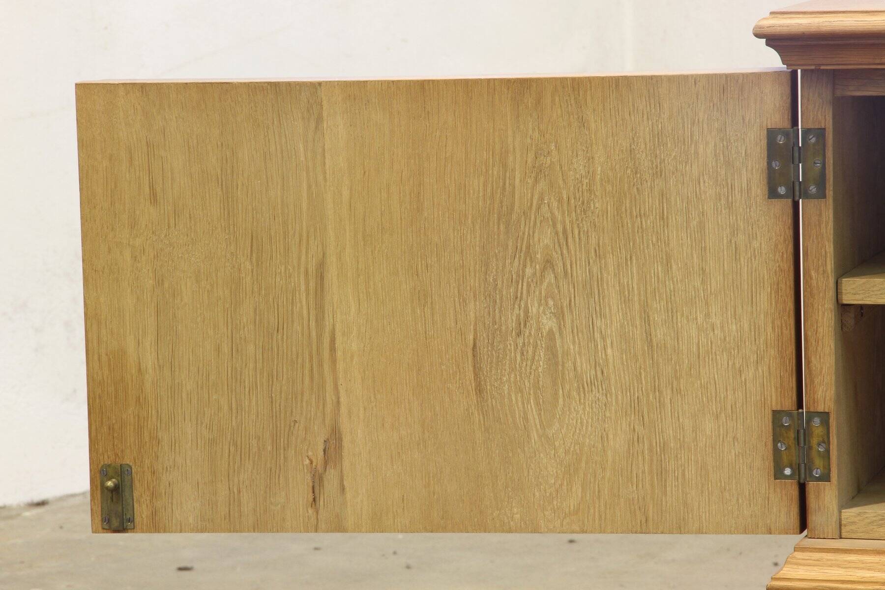 Vintage low sideboard in oak by Henning Kjærnulf, 1960s