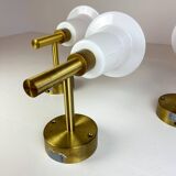 Mid-century brass and acrylic wall lamps Luxus, Sweden, 1960s
