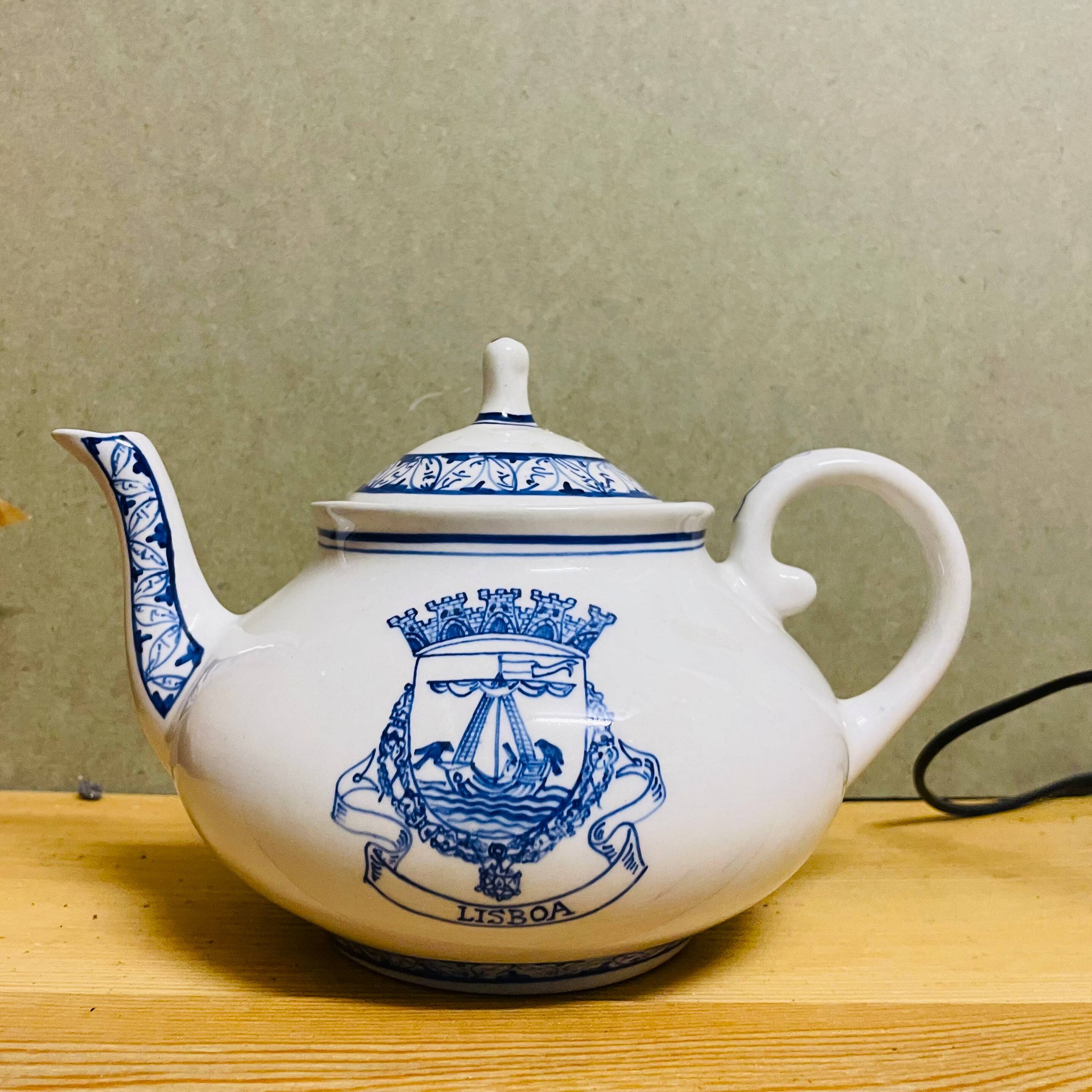 Vintage Portuguese hand painted teapot