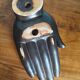 Empty vintage ceramic hand pocket