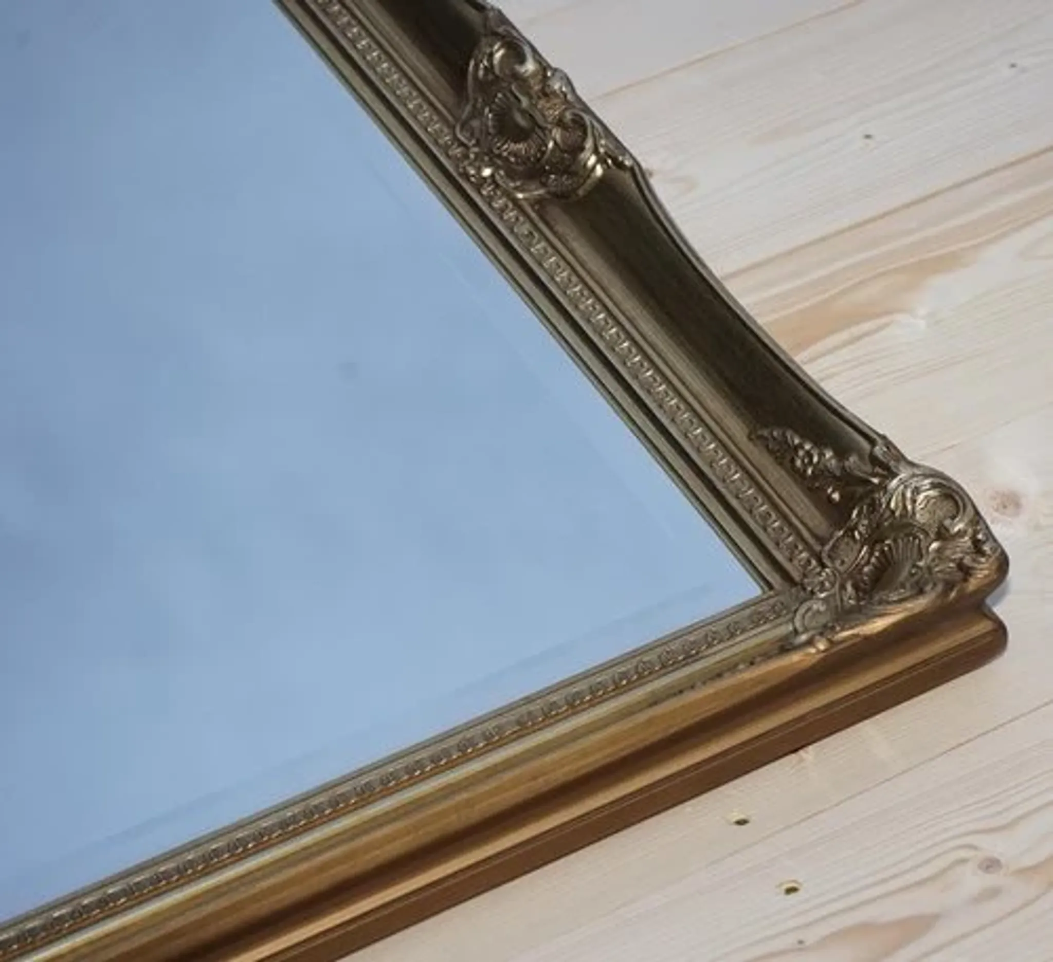 Large Bevelled Wall Mirror Ornate Vintage