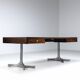 Trau Arredamenti Metallici S.P.A. large desk rosewood Italy 1960