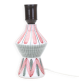 Lampe de style Stieg Lindberg en céramique peinte à la main, Suède, 1960, signée Tilgmans