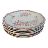 Set of 7 plates Terre de Fer Onnaing moisson