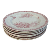 Lot de 7 assiettes Terre de Fer Onnaing moisson
