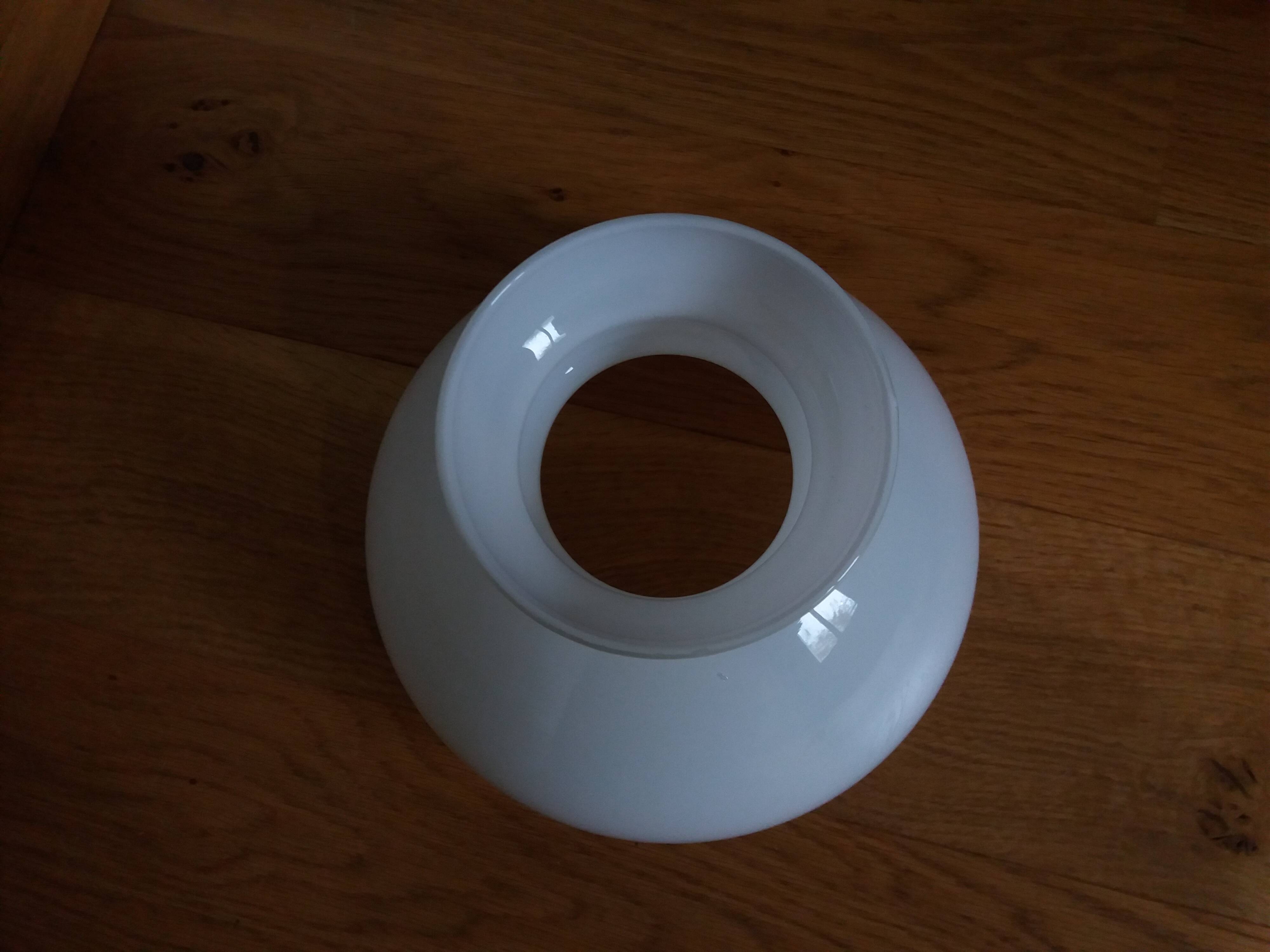 Opaline glass lampshade for suspension