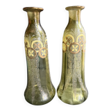 Pair of enamelled vases or carafes – Art Nouveau