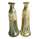 Pair of enamelled vases or carafes – Art Nouveau
