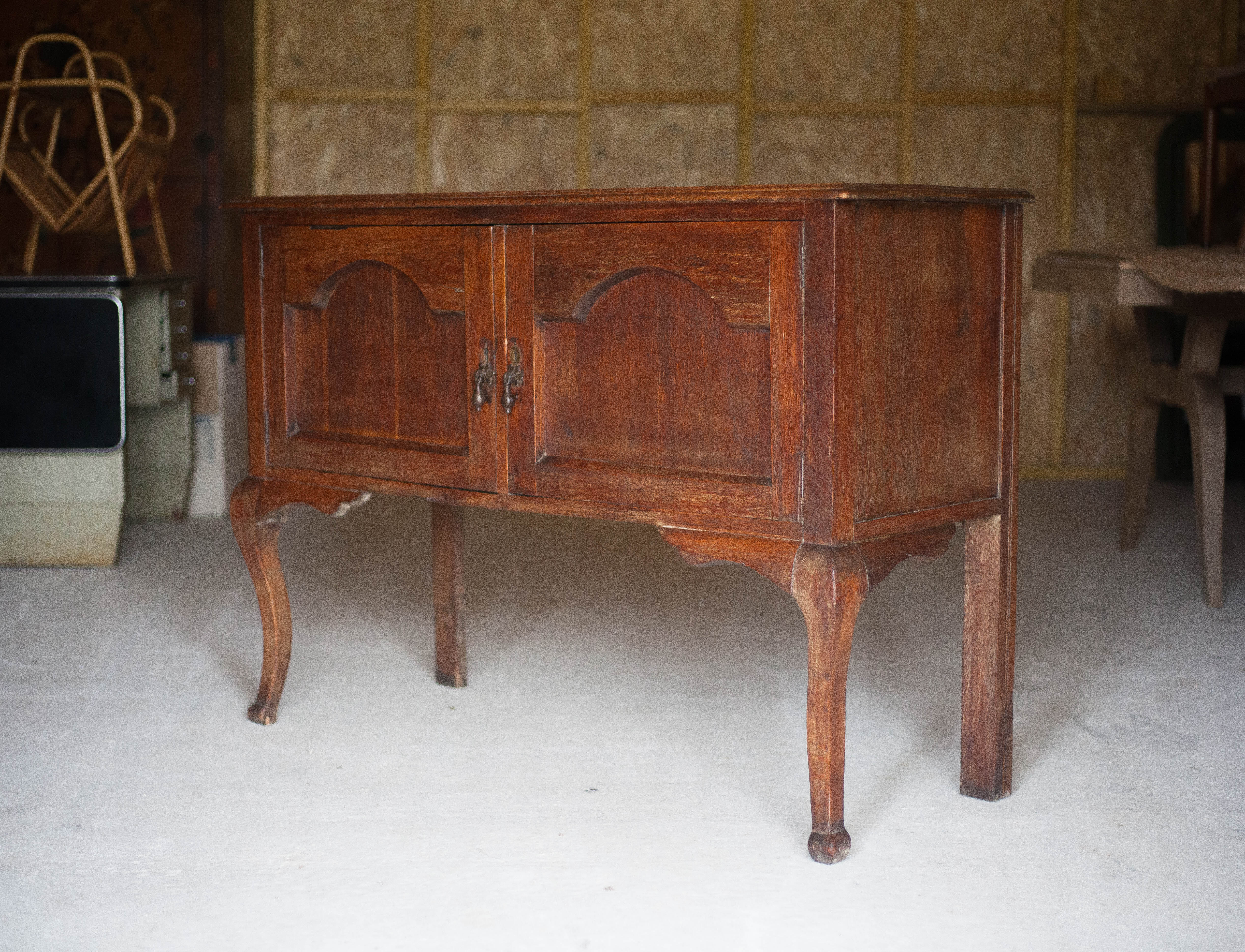 Buffet 2 portes, meuble bois, buffet sur pied, meuble de rangement vintage