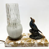 Table lamp, marble, glass an brass